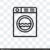 Washing machine vector icon isolated on transparent background, Washing machine logo concept