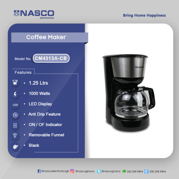 NASCO 1.25LTR NASCO COFFEE MAKER3