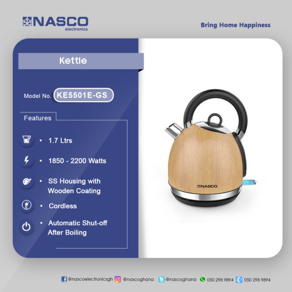 NASCO 1.7LTR KETTLE WITH WOODEN COATING2
