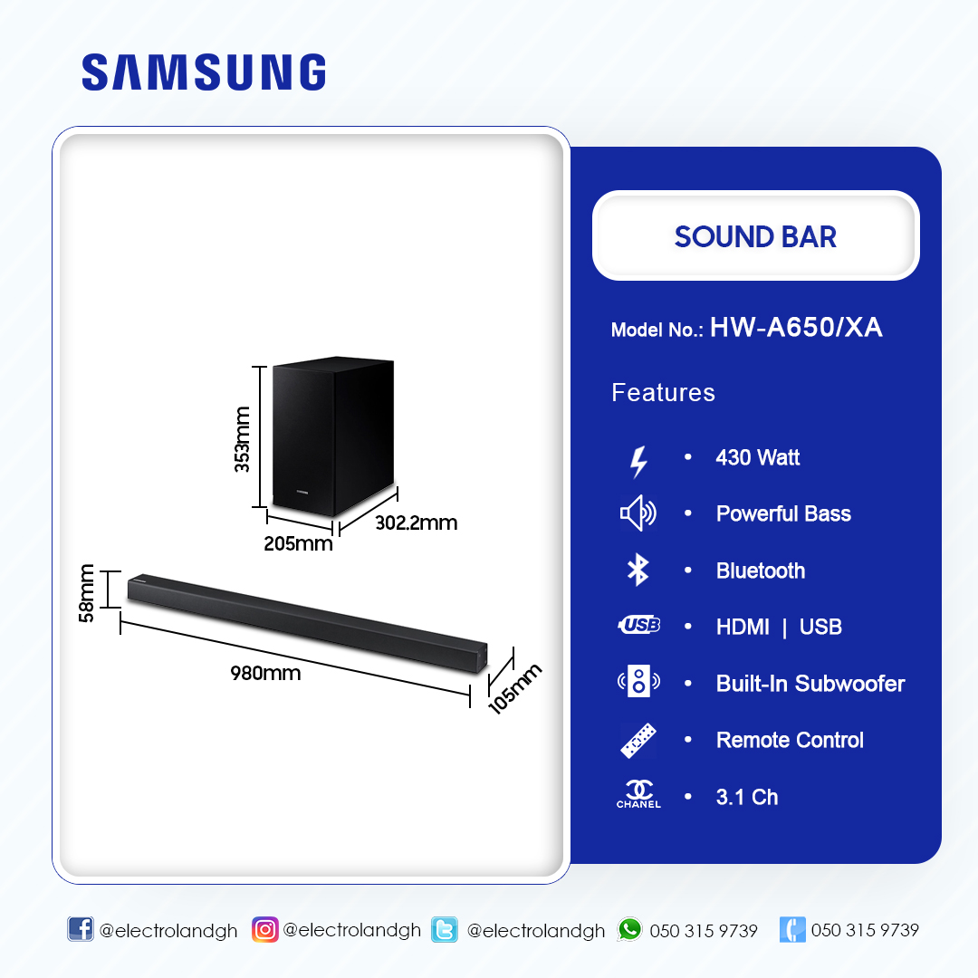 accrescere giro turistico Rifiuto soundbar samsung hw a650 Fattibilità